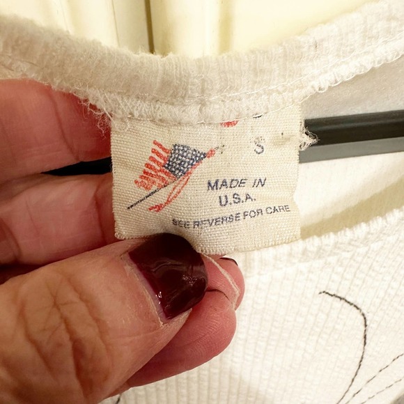 Vintage Women’s American Cat Graphic Print Tee Shirt Cotton Polyester Blend - Picture 2 of 6